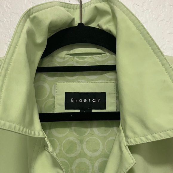 Braeton Lime Green Trench Coat - Picture 2 of 8